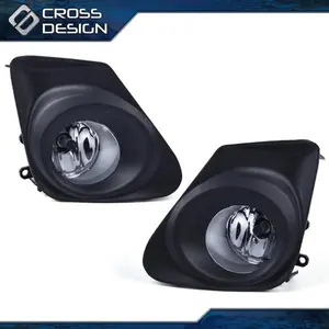 CROSSDESIGN Clear Bumper Front Fog Light +Switch+Wiring Fit For 2011-13 Toyota Corolla Ce Le