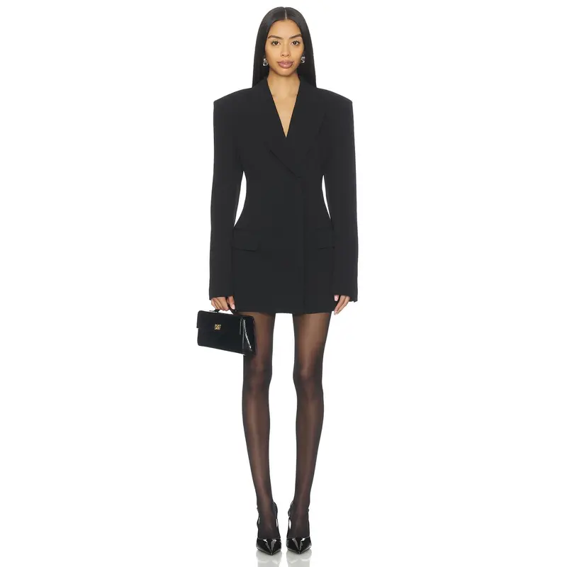 chinese dress ladies Red Double-Breasted Blazer Dress – Beyond Formals main image 1