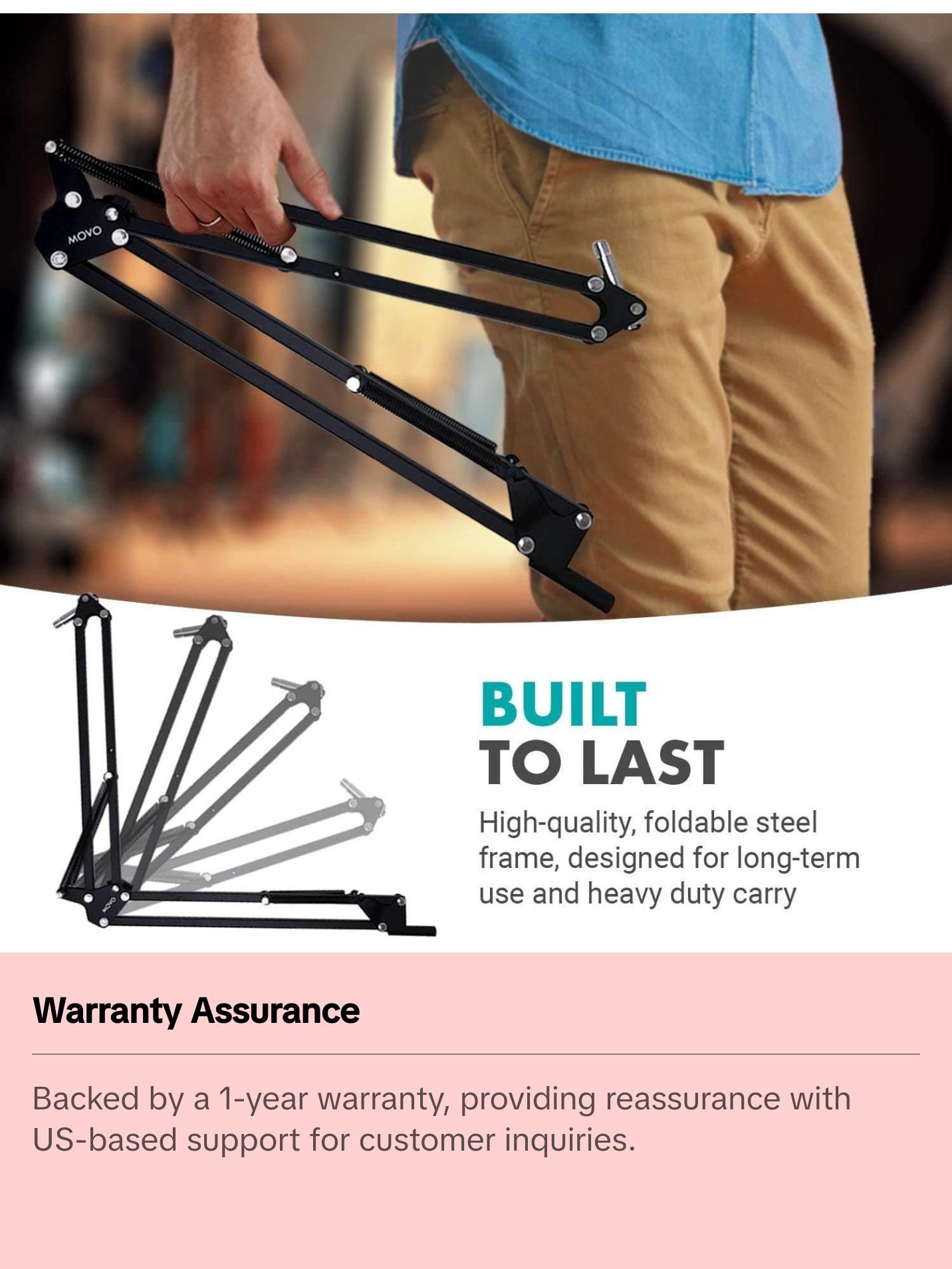 ASM-5 | Microphone Scissor Arm With Desk Clamp | Movo