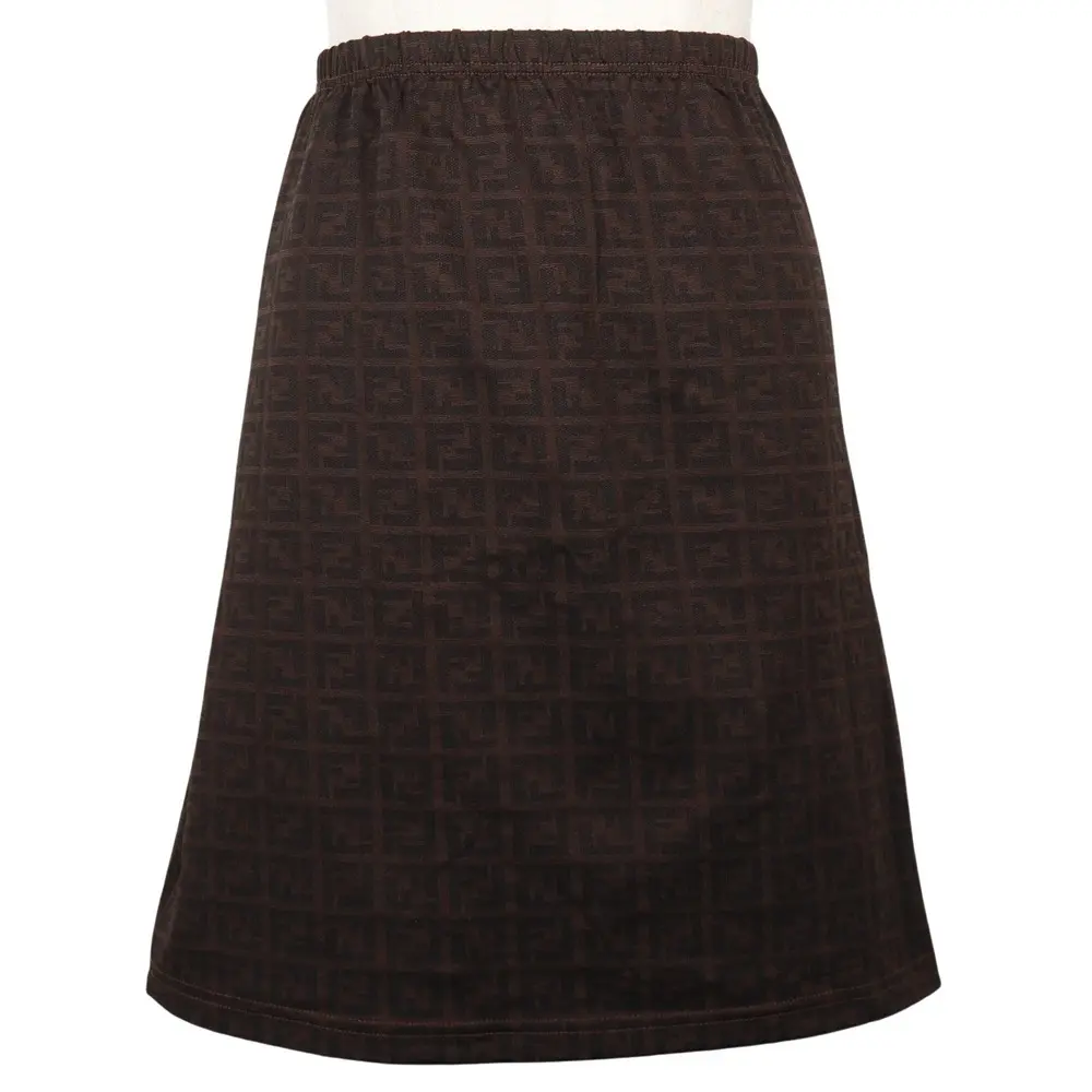 Pre-owned FENDI Others Small Leather Goods Zucca Nylon Skirt