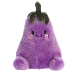 Palm Pals Adorable Aubrey Eggplant 5 inch Purple Mini Soft Plush Collectable Stuffed Animal