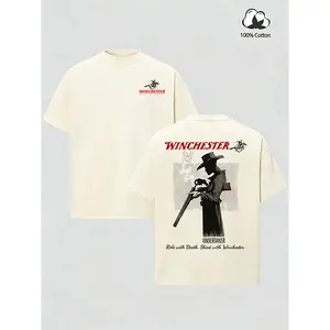 Undertaker Retro T-Shirt – Grim Reaper Cowboy Graphic with Skull & Rifle Artwork, Unique Western Gunman Streetwear for Men, Perfect Gift for Dark Art & Cowboy Style Fans