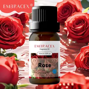 10ML Rose Essential Oil, Aromatherapy, Long-lasting Fragrance for Body Massage, DIY Soap and Candle Making, Home Care and Car Freshener, Solution