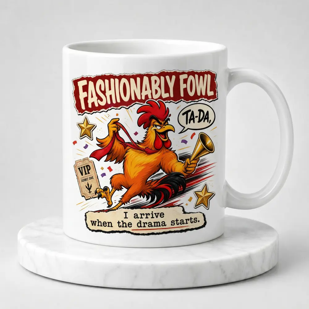 Ceramic Coffee Mug with Ceramic Body, Humorous Print and Quirky Look - Funny Gift for Coworkers, Retirement & Birthday Gift Stylish Kitchen Drinkware 11oz