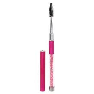 Rhinestones Acrylic Handle Makeup Eyelash Mascara Brush Spiral Wands Applic