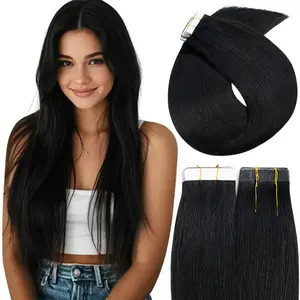 MY-LADY 10/20pcs/Pack Tape In Human Hair Extensions 100% Remy Human Hair Silky Straight Hair for Women