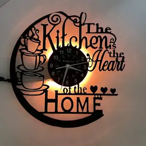 Two-color mug clock with lights