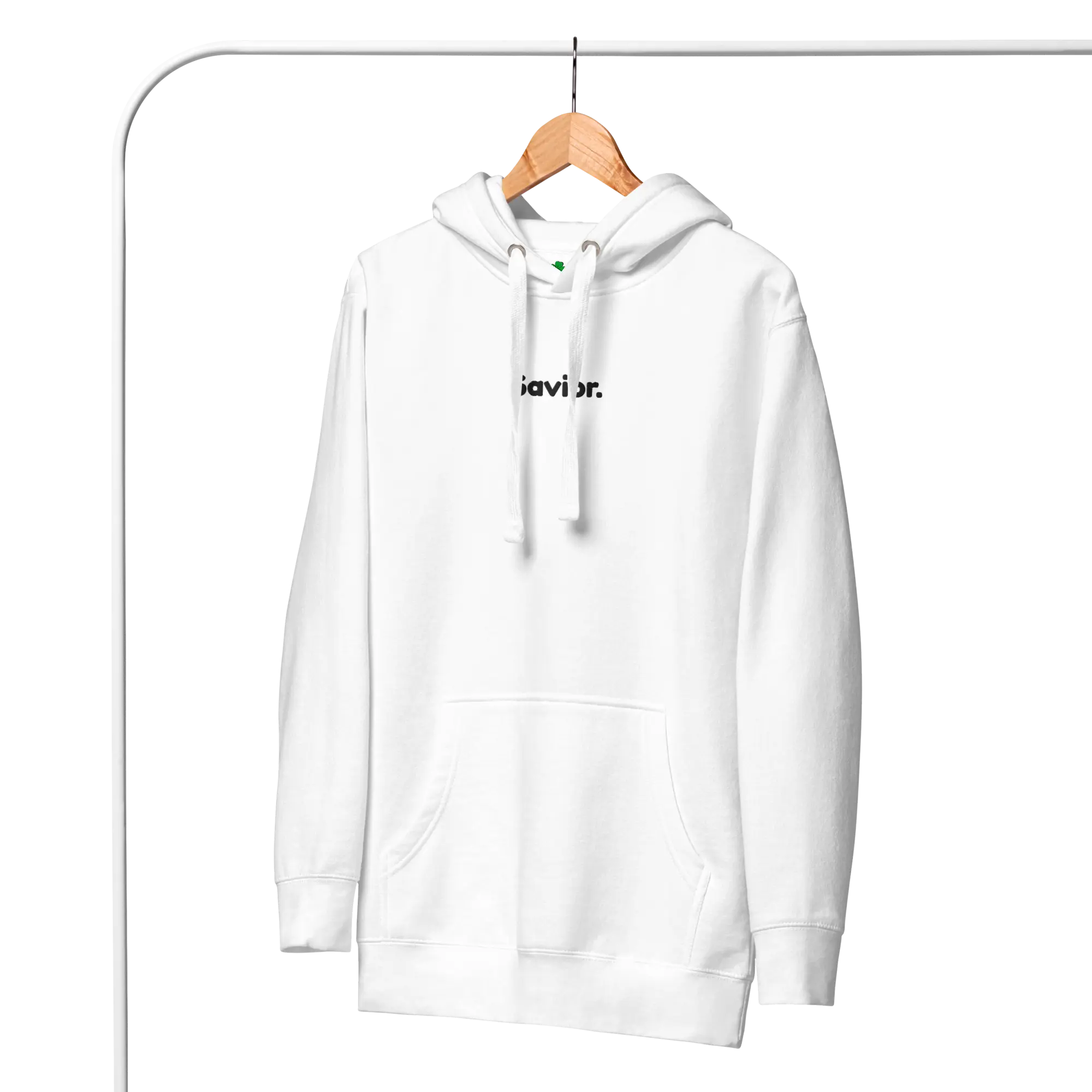 "Savior" Fleece Hoodie Collection for Men - Medium Length, Fitted, Long Sleeve, Minimalist Style, Premium Cotton, Autumn Wear, Black Pullover Sweatshirts