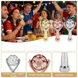 Soccer Trophy Handheld Fan - Rechargeable Portable Fan, Perfect for Sports Events & Outdoor Activities