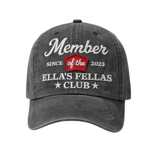 The Ella Fella Club Embroidered Cap, Ella Langley Vintage Country Music Fan Gift, Casual Everyday Wear Unisex Adjustable Hat
