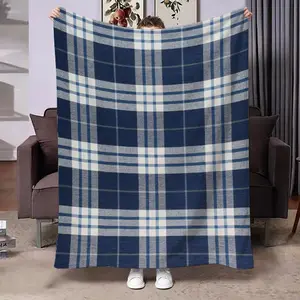 Plaid Flannel Sofa Blanket, Soft Plush Warm Blanket for Men and Women, Comfortable Thick Bedspread, Multiple Colors Available
