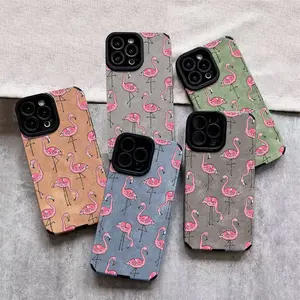 Cute Pink Flamingo Phone Case, Multiple Specifications Available, Cartoon - Style Pattern, Protective & Stylish, Perfect for Daily Use, Add a Cheerful Touch to Your Phone