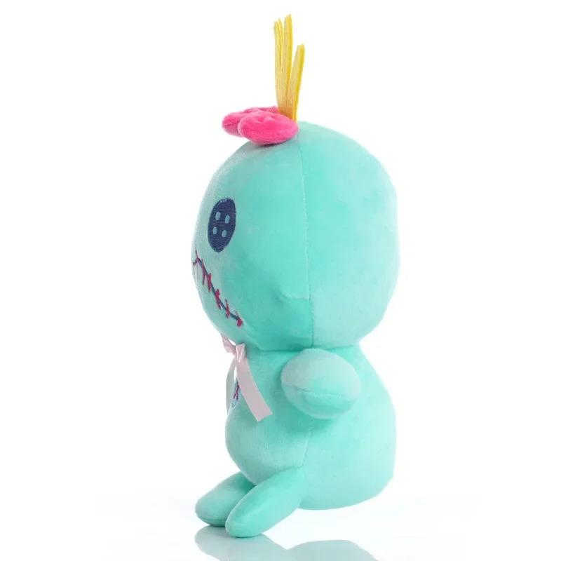 Scrump Plush Toys Pendant Cartoon Lilo and Stitch Plush Toys Soft Stuffed Kawaii Green Doll Xmas Gift For Boys