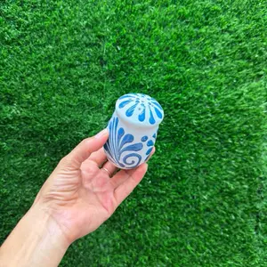 Salero Relieve Largo (Cielito Lindo) color Azul Turquesa Completo Sets.