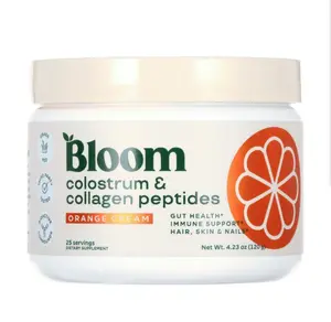 Bloom Colostrum & Collagen Peptides Powder, Orange Cream, 25 Servings