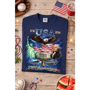250th Anniversary USA T-Shirt 1776-2026 American Eagle Flag Freedom Independence Day t-shirt