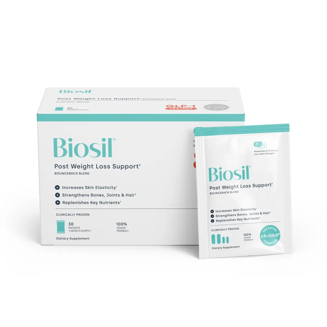 Biosil Post-Diet Beauty Reset – Collagen Support for Skin Elasticity & Stronger Hair | 30-Day Supply