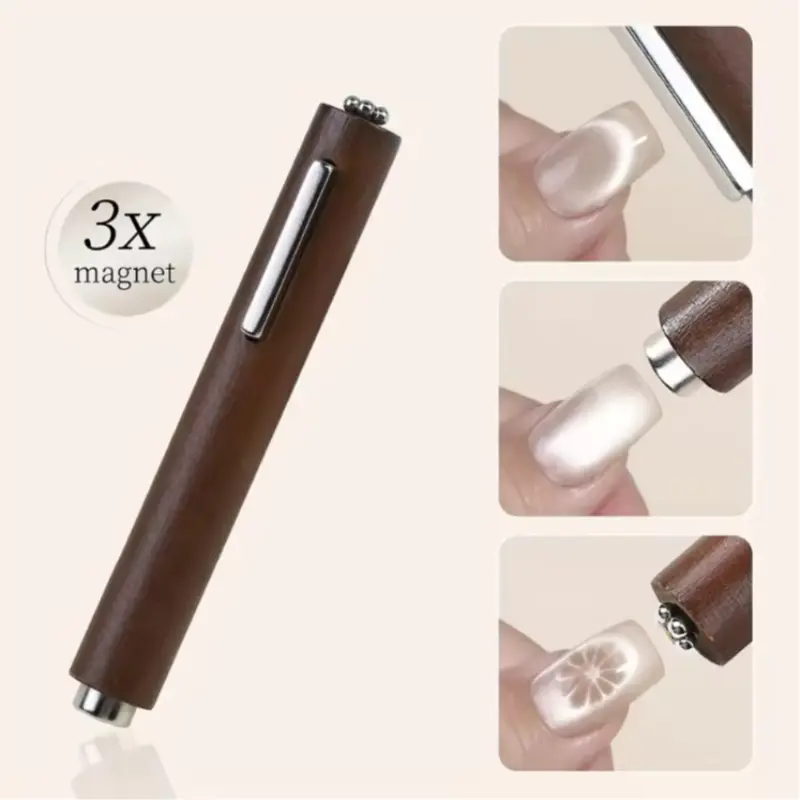 3-in-1 super magnet cat's eye thickened magnifying cylinder design multifunctional cat's eye gel nail Manicure magnetic tool