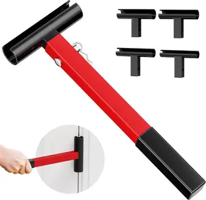 4 in 1 Hinge Adjustment Tool, Hinge Gap Adjusting Wrench Kit for Residential and Commercial, Heavy Duty Painted Steel Bender Wrench with Rubber Grip