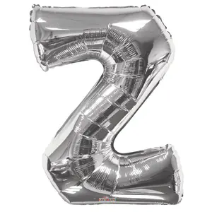Letter Z Silver 34″ – (Single Pack). 15255-34