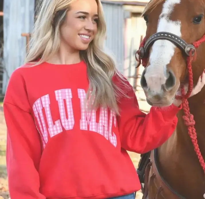 All The Red Lulu Mac Logo Sweatshirts