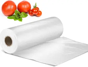 12*16 Inch Roll Up Clear Plastic Produce Bags 350PCS Food Grade Storage Bags