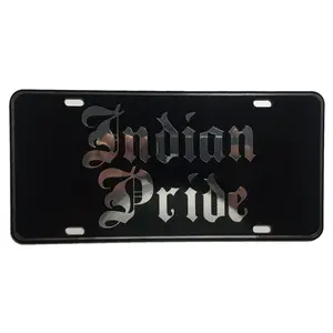 CustoMonsterDesigns Indian Pride Heavy Duty Aluminum License Plate