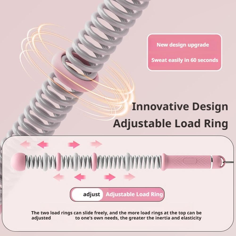 Cordless Battle Ropes with Adjustable Resistance Springs - Weighted Ropeless Battle Rope for Home Gym Exercise, Portable Workout Equipment for Strength Training & Cardio Fitness