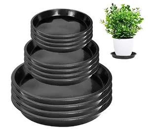 6 8 10 Inch Plant Saucer - Round Plant Tray Plastic Plant Drip Trays for Indoor Outdoor Garden Plants, Collects Flower Pot Drainage and Excess Water