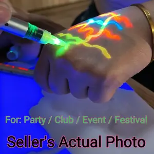 8 packs of color tattoo pens, ultraviolet light, bright, quick-drying, waterproof diy body painting graffiti marker pens, suitable for various holiday party theme activities and role-playing, birthday gifts, nightclub atmosphere supplies