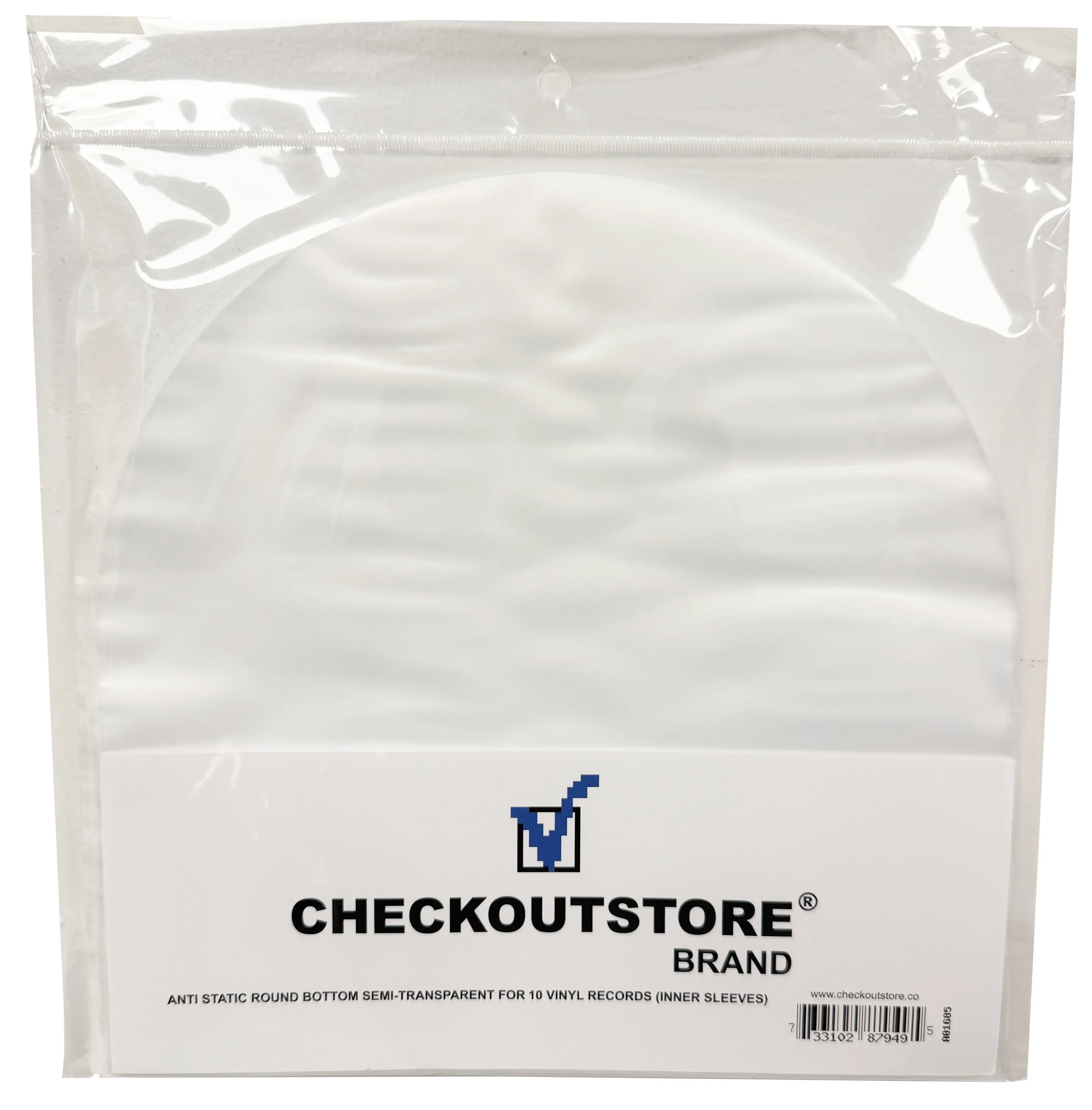 CheckOutStore Anti Static Round Bottom Semi-transparent for 10" 78 Vinyl Records (Inner Sleeves)