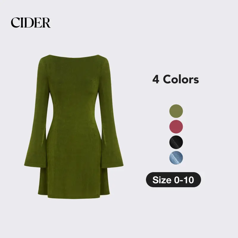 cider olive green dress Apple Cider Mini Dress Green main image 1