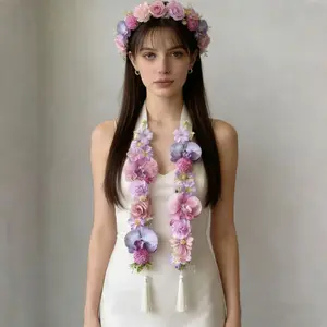2026 New Handmade Satin Flower Shawl for Students, Graduation, Wedding, Birthday, Flower Ribbon Decoration