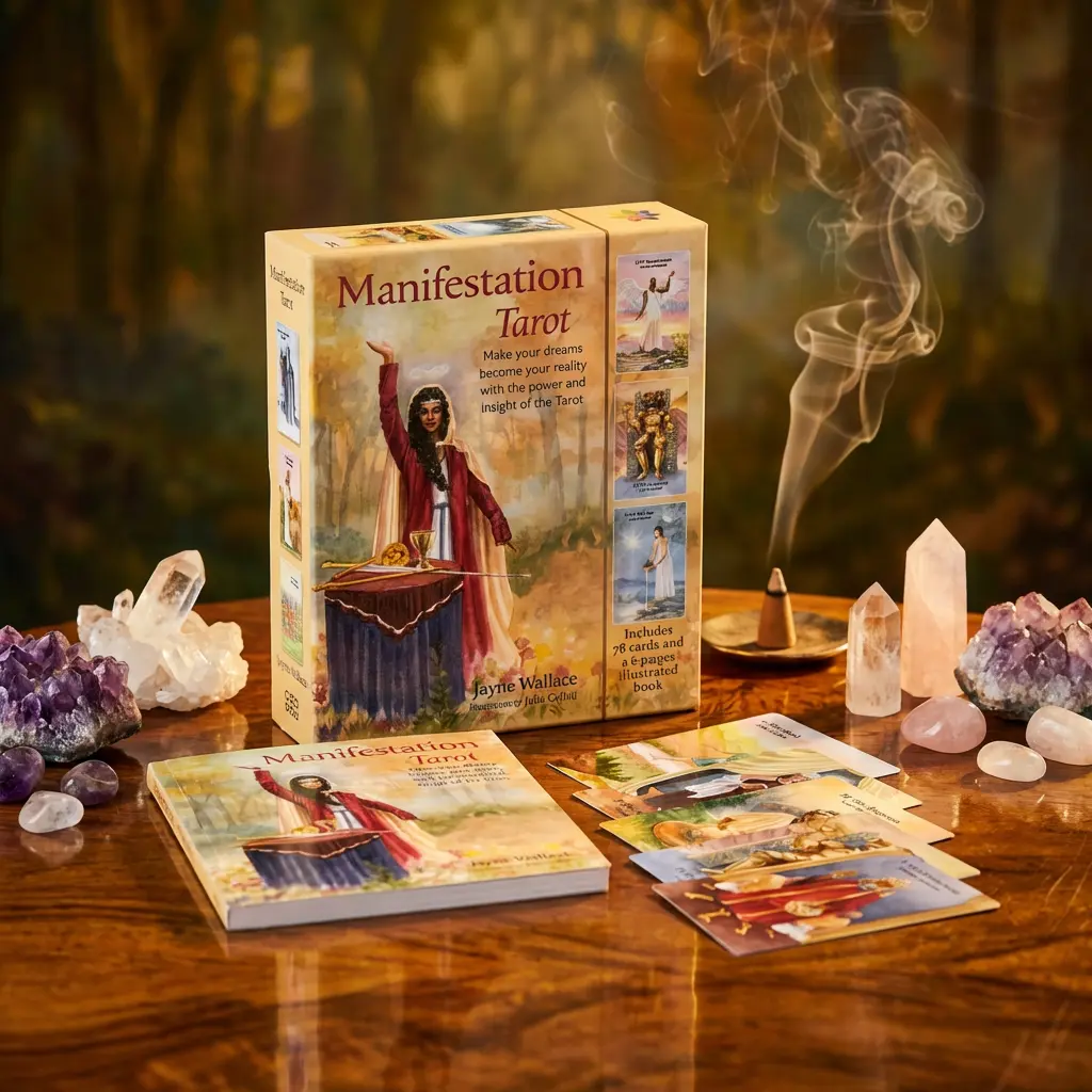 Manifestation Tarot: Manifestation Tarot: Divination Deck with Keywords, mantras & detailed interpretations , Includes 78 cards and guidebook