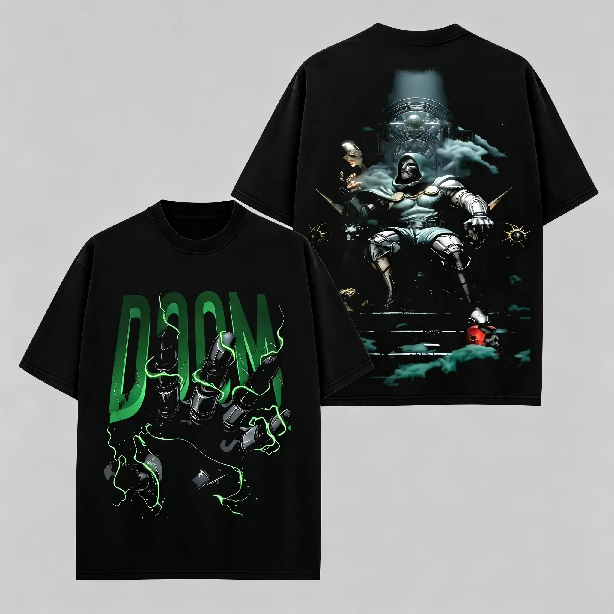 Doctor Doom Graphic T-Shirt, Doctor Doom Vintage Washed Tee, Comic Book Villain Shirt, Retro Supervillain Streetwear Apparel, Unisex Cotton Tee, Dark Fantasy Character Gift For Fans,quote