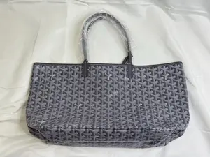 Pre-owned Goyard satin Tote Bags Goyardine Saint Louis PM Grey