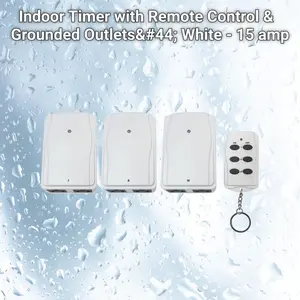 Prime Wire & Cable 3001319 Indoor Timer with Remote Control & Grounded Outlets, White - 15 amp