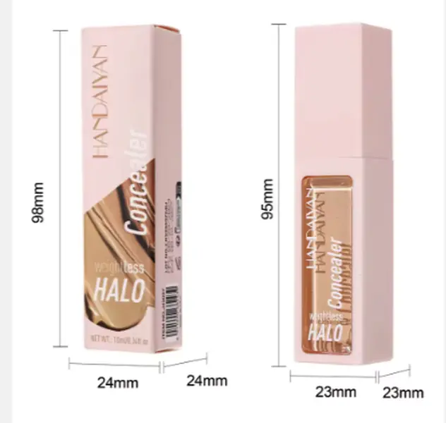Handaiyan Halo Liquid Concealer - Lightweight, Full Coverage, Brightening Makeup Formula (0.34 oz)