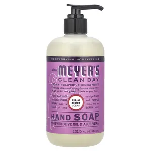 Mrs. Meyers Clean Day Hand Soap, Plum Berry, 12.5 fl oz (370 ml)