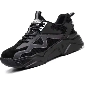 Steel Toe Shoes for Women Men Wide fit Indestructible Work Safety Shoes Lightweight Slip Resistant Puncture Proof Composite Toe Shoe