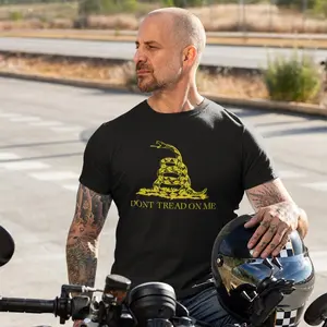 Don't Tread On Me T-Shirt - Classic Gadsden Flag Graphic Tee, Patriotic Statement Shirt, Bold American Freedom Apparel