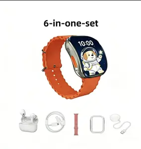 Smart watch Kit with Bluetooth Headphones, Type-C Cable & Audio Support – Compact All-in-One Bundle