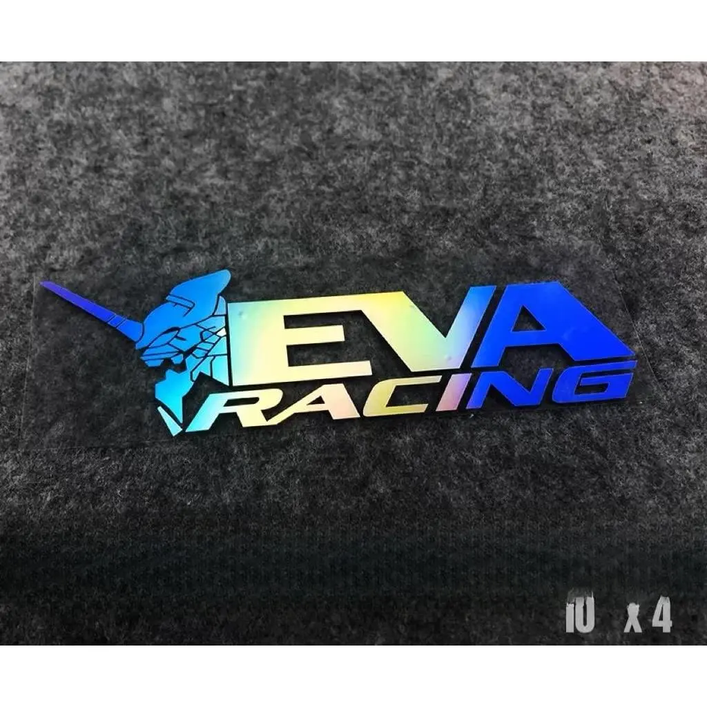 Evangelion Car Stickers Rei Asuka Sticker Unit01 For Neon Genesis Decal Eva01 Luggage Furniture Wall Art Evaneglion Poster Vinly Sticker(rainbow Reflective Eva Racing)
