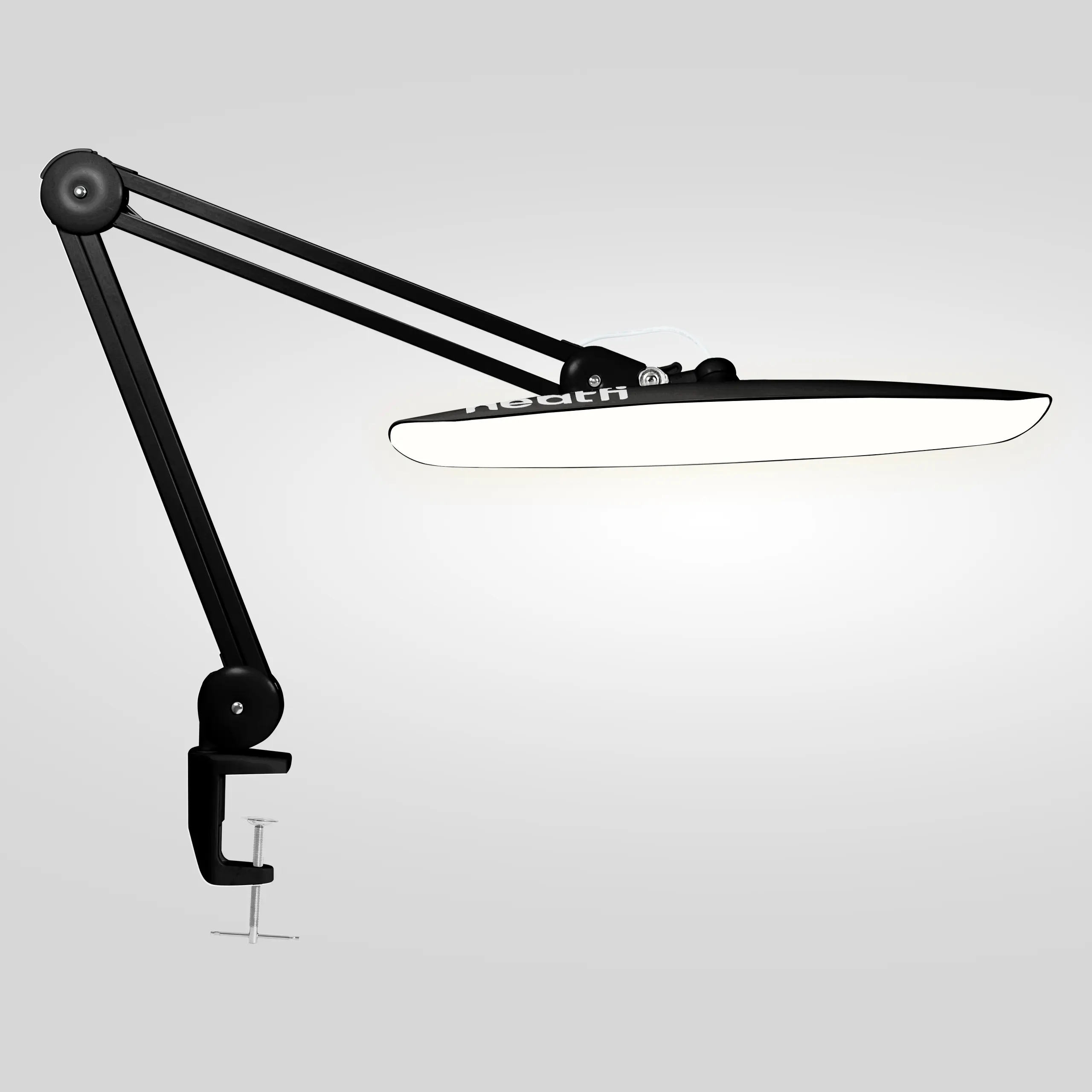 Neatfi 2200 Lumens Desk Lamp with Clamp - Adjustable Color Modes | 4-Level Dimmable Light | Home Office, Crafts & Workbench | 20-Inch Wide Head
