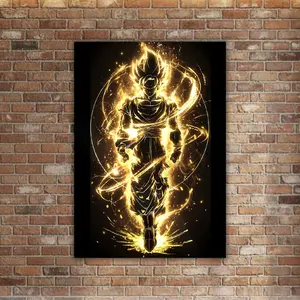 Dragon Ball Z Gohan Metal Wall Art, Anime Poster Decor, Gaming Room Display( Unframed - Print Only )