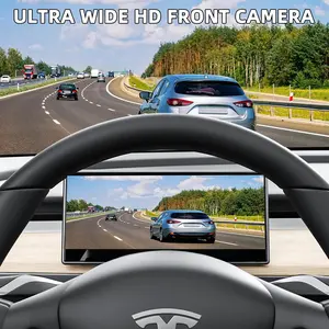 8.9'' Head Up Display for Tesla Model 3 Highland with Wireless/Wired Carplay Android Auto Bluetooth Synchronous Data,Equipped with Front Camera,OTA Update,Tesla Model 3 Highland Carplay Screen Dashboard