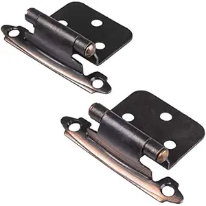 Ilyapa Self Closing Cabinet Hinges Oil Rubbed Bronze, 50 Pack - Variable Overlay Flush Kitchen Cabinet Door Hinge Hardware