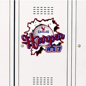 Ripped Volleyball Locker Decoration Customizable Black Hanging Ornaments for School Lockers & Sports Banquets