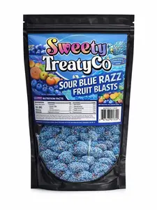 Blue Raspberry 6 OZ Sour Gushers Snack Candy - Sweet Bonbon viral sour Tangy Candies