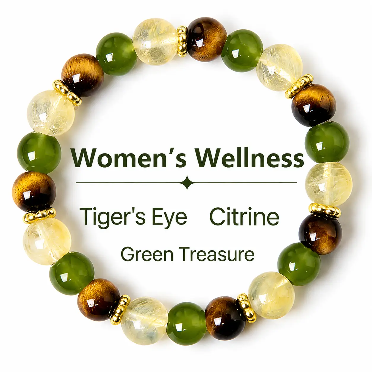 1pc Green Aventurine & Tiger Eye Beaded Bracelet for Women, Natural Stone Inspired Bracelet, Colorblock Boho Bracelet, Manifestation Style Jewelry, Abundance Fortune Gift, Fashion Daily Wear